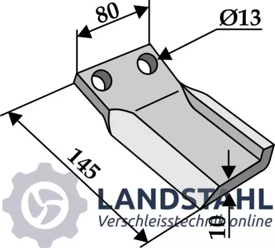Wechselklinge 145x80mm, rechts